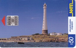 Nº 213 TARJETA DE URUGUAY DE ANTEL DEL FARO DE LA ISLA DE LOBOS 50$ (LIGHTHOUSE) - Lighthouses