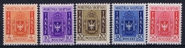 Italian Occupation Of Albania: Sa Segnatasse 1 - 5  Mi 35 - 39 Postfrisch/neuf Sans Charniere /MNH/** - Albanien