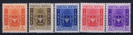 Italian Occupation Of Albania: Sa Segnatasse 1 - 5  Mi 35 - 39 Postfrisch/neuf Sans Charniere /MNH/** - Albania