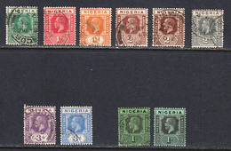 Nigeria 1914-29 Mint Mounted/ Cancelled, Wmk Multi Script CA, See Notes, SG 15,16,17,18,19,20,22,23,26 - Nigeria (...-1960)