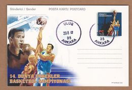 AC - 2002, 14th MEN'S WORLD BASKETBALL CHAMPIONSHIP, USA ANKARA, 29 AUGUST 2002 - Postal Stationery