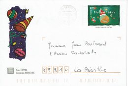 2001 - Enveloppe Entier Postal - Meilleurs Vœux 2001 (tp N°3364) - PAP:  Varia (1995-...)