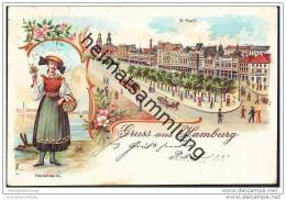 Delcampe - Hamburg - St. Pauli - Vierländerin - Strassenbahn - Mitte