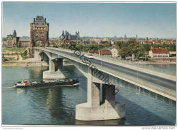 Delcampe - Worms Am Rhein Mit Nibelungenbrücke - Farbphotokarte  Grossformat - Verlag Gebr. Metz Tübingen - Worms