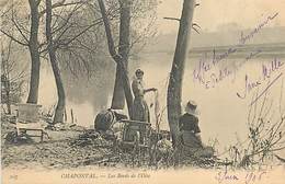 Delcampe - D-18-989 : CHAPONVAL. BORDS DE L OISE. LAVANDIERES. LAVEUSES.  LESSIVE. BROUETTE. - Auvers Sur Oise