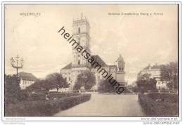 Neustrelitz - Denkmal Grossherzog Georg Und Kirche - Neustrelitz