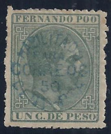 ESPAÑA/FERNANDO POO 1884/94 - Edifil #9 - MLH * - Fernando Po