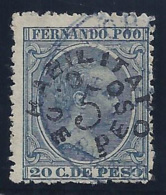 ESPAÑA/FERNANDO POO 1896/900 - Edifil #38 - VFU - Fernando Po