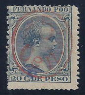 ESPAÑA/FERNANDO POO 1896/900 - Edifil #40H - MLH * - Fernando Poo