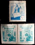 Syria ,Revenue (Fiscal- Fiscaux) 3 Stamps Justices,MNH. - Syria