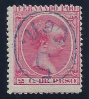 ESPAÑA/FERNANDO POO 1896/900 - Edifil #40Ahi - MLH * - Sobrecarga Invertida - Fernando Po