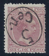 ESPAÑA/FERNANDO POO 1896/900 - Edifil #40Jhi - MLH * - Sobrecarga Invertida - Fernando Po