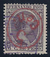 ESPAÑA/FERNANDO POO 1896/900 - Edifil#40Chi - VFU - Sobrecarga Invertida - Fernando Poo