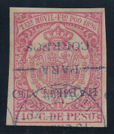 ESPAÑA/FERNANDO POO 1897/98 - Edifil #41Bhi - VFU - Sobrecarga Invertida - Fernando Poo