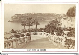 MONTE CARLO  -   LES TERRASSES  , ( Photo Ancienne Sur Suport Carton ) - Terraces