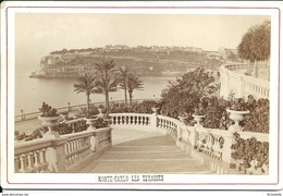 MONTE CARLO  -   LES TERRASSES  , ( Photo Ancienne Sur Suport Carton ) - Les Terrasses