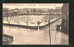 AK Göttingen, Wiesenstrasse Und Die Colosseumswiese Im Hochwasser 1909 - Inondations