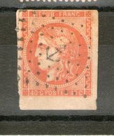N° 48c°_Rouge-orange_cote 250.00+_"ANCRE"_bord De Feuille_fente à L'est - 1871-1875 Ceres