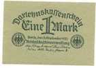 GERMANY - DARLEHENSKASSENSCHEIN -  1 MARK 1922 - NEUF / UNC / Ro.73 - 1 Mark