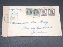 INDE - Enveloppe Pour La Suisse Avec Contrôle Postal - L 19821 - 1936-47  George VI