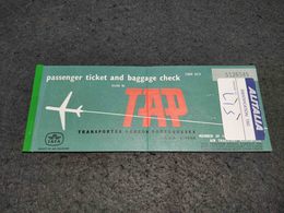 VINTAGE TICKET PORTUGAL TAP AIR LINES ALITALIA 1968 - Europe