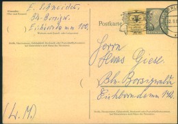 1961, Postkarte Mit Wertstempel 8 Pfg. Heuss Mit Breitem Fluoreszenz Beidruck Gebraucht In Berlin. - Otros & Sin Clasificación