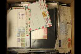 WORLD STAMPS & COVERS IN A CARTON. Stock Book, Stock Pages, Stamps Sorted By Country Into Envelopes, Loose Album Pages & - Andere & Zonder Classificatie