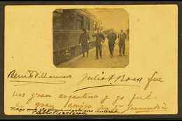 JULIO ARGENTINO ROCA SIGNATURE. Circa 1900 Postcard With Attached Picture, Signed JULIO A. ROCA, President Of Argentina  - Altri & Non Classificati