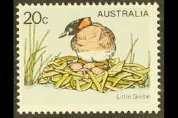 1978-80 20c Australian Dabchik ("Little Grebe") With YELLOW OMITTED (the Birds Beak And Eye), SG 673a, Never Hinged Mint - Andere & Zonder Classificatie