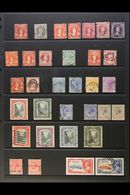 1861-1935 USED SELECTION Presented On A Stock Page. Includes 1861-62 1d Lake (SG 4, Repaired), 1862 6d Lavender-grey (SG - Other & Unclassified