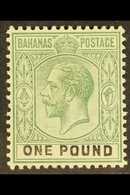 1912-19 £1 Dull Green And Black, Wmk Mult Crown CA, SG 89, Very Fine Mint. For More Images, Please Visit Http://www.sand - Otros & Sin Clasificación