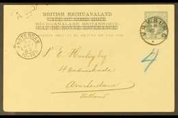 POSTAL STATIONERY 1893 1½d Cape Postcard Ovptd "BRITISH BECHUANALAND," H&G 6, Addressed To Holland, Neatly Cancelled By  - Other & Unclassified