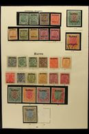 1937 COLLECTION In Hingeless Mounts On Pages, All Different Mint Or Used, Inc 1937 Opts Mint Set To 5r, Plus 10r & 15r U - Birmanie (...-1947)