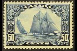 1928-29 50c Blue "Bluenose Fishing Schooner", SG 284, Fine Mint, Some Thinned Perfs For More Images, Please Visit Http:/ - Andere & Zonder Classificatie