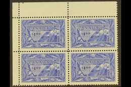 1951 $1 Ultramarine, "Fisherman", SG 433, Very Fine NHM Block Of 4. For More Images, Please Visit Http://www.sandafayre. - Other & Unclassified