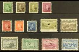 OFFICIALS 1950-52 "G" Overprinted Complete Definitive Set, SG O178/90, Never Hinged Mint (13 Stamps) For More Images, Pl - Other & Unclassified