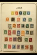 1853-1929 OLD TIME COLLECTION Neatly Presented On Printed Pages. Mint & Used Ranges Offering Good Representation Of The  - Chili