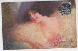 FEMMES - FRAU - LADY - Jolie Carte Fantaisie Femme Avec Chapeau Signée GUERINONI - Guerinoni