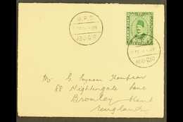 BRITISH FORCES MAIL 1936 Cover To UK Franked 3m Green, SG A12 Tied By MPO Abu-Qir Cds. Scarce On Cover. RPS Cert. For Mo - Otros & Sin Clasificación