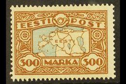 1923-23 300m Blue & Brown Map (SG 43a, Michel 54), Never Hinged Mint, Fresh. For More Images, Please Visit Http://www.sa - Estonie