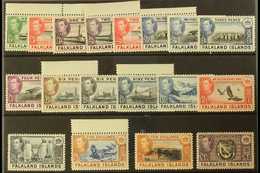 1938-50 KGVI Definitives Complete Set, SG 146/63, Never Hinged Mint. Fresh And Attractive! (18 Stamps) For More Images,  - Falklandinseln