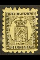 1866 10p Black/buff, Type II Serpentine Roulette Perf, SG 21, Regummed Mint For More Images, Please Visit Http://www.san - Otros & Sin Clasificación