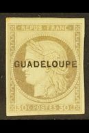 GUADELOUPE 1891 30c Brown Ceres, Overprinted, Yv 12, Very Fine Mint. For More Images, Please Visit Http://www.sandafayre - Andere & Zonder Classificatie