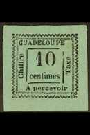 GUADELOUPE POSTAGE DUE 1884 10c Black On Blue Type VI From The Fourth Printing (position 11 In The Transfer Block Of 15) - Sonstige & Ohne Zuordnung