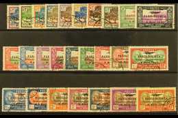 NEW CALEDONIA 1933 Paris - Noumea Flight Set Complete, Yv 3-28, Very Fine Used. (26 Stamps) For More Images, Please Visi - Other & Unclassified