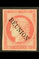 REUNION 1891 80c Rose, Ceres, Yv 12, Very Fine Mint, Clear Margins All Round. For More Images, Please Visit Http://www.s - Otros & Sin Clasificación