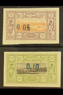 SOMALI COAST 1899 0,40 On 4c And 0,10 On 1fr Imperf, Yv 23/4, Very Fine Mint. For More Images, Please Visit Http://www.s - Altri & Non Classificati