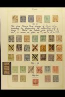 TUNISIA POSTAGE DUES 1888-1901 Mint & Used Collection Of Stamps With "T" Perforations On A Page, Inc 1888-97 Thin Numera - Other & Unclassified