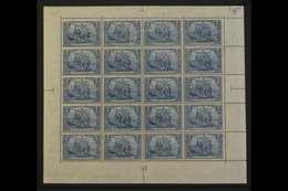 1915-19 2m Deep Blue War Printings 25x17 Perforation Holes (Michel 95 B IIa, SG 94B), Never Hinged Mint COMPLETE SHEET O - Andere & Zonder Classificatie