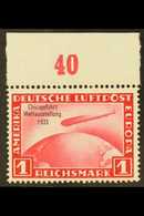 1933 1m Carmine Air Chicago World Exhibition Flight Of Graf Zeppelin Overprint (Michel 496, SG 510), Never Hinged Mint U - Other & Unclassified